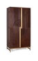 GINER Y COLOMER Meuble bar en bois de manguier et métal, couleur cerise